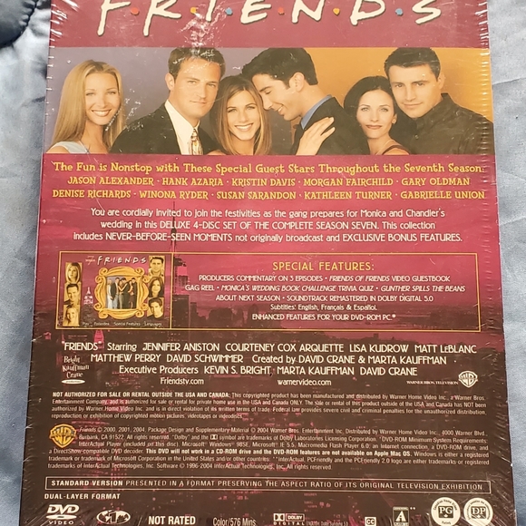 Friends The Complete Seventh Season (DVD Boxed Set, 4 discs) - Picture 3 of 4
